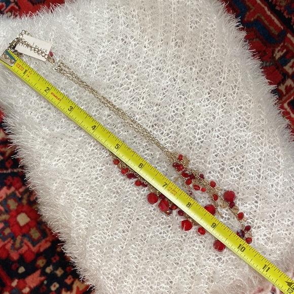 WHBM Red Beaded Necklace - Picture 6 of 6